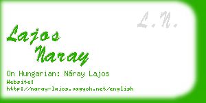 lajos naray business card