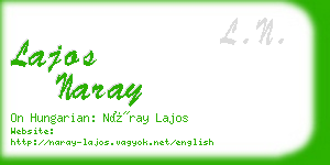 lajos naray business card